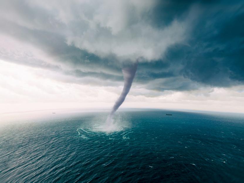 Twister Tornado over the sea